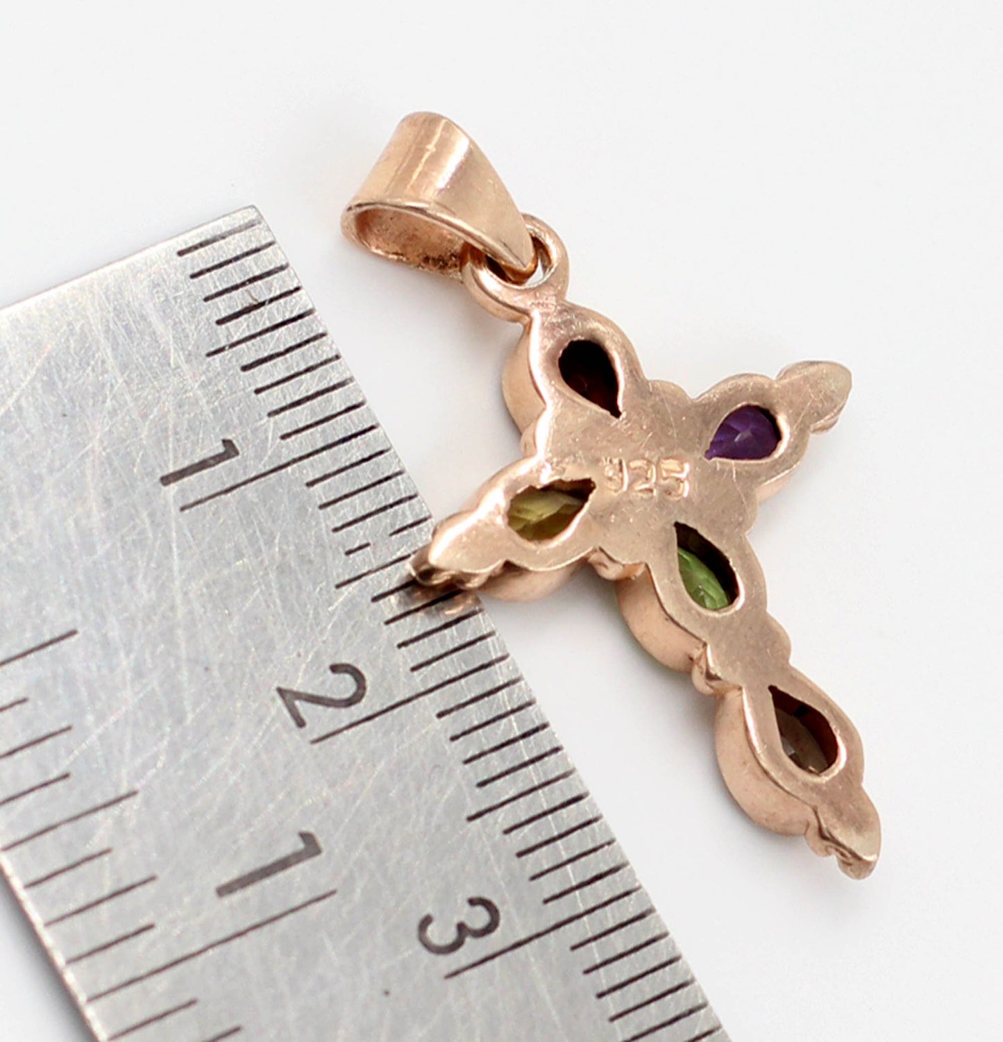 Cute Silver Cross Pendant,Gold Plated 925 Sterling Silver,Religious Jewelry,Gift at Baptism,Gift for First Communion,Gemstone Cross for Mom MayaStudio 5 out of 5 stars