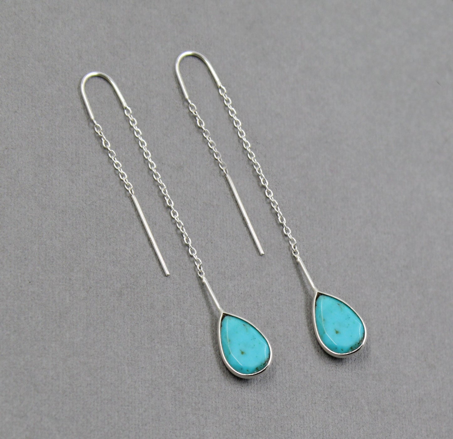 American Turquoise Earring,Black Onyx Jewelry,Citrine Threader Earring,Long Chain Earring,Minimalist Genuine Gemstone Earring,Lovely Gift
