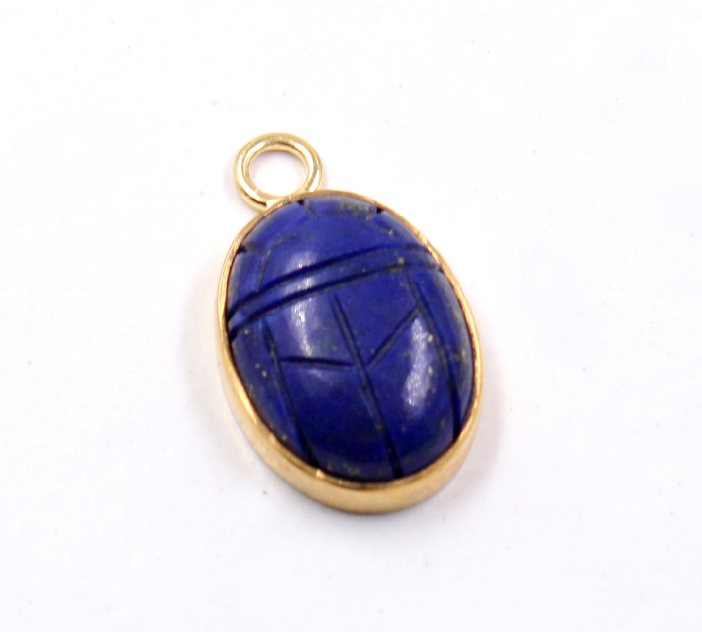 Sterling silverLapis Lazuli Scarab Pendant, 925 jewelry,Unisex Pendant,Christmas Gift for Aunt/Grandmother,Birthday Gift Pendant