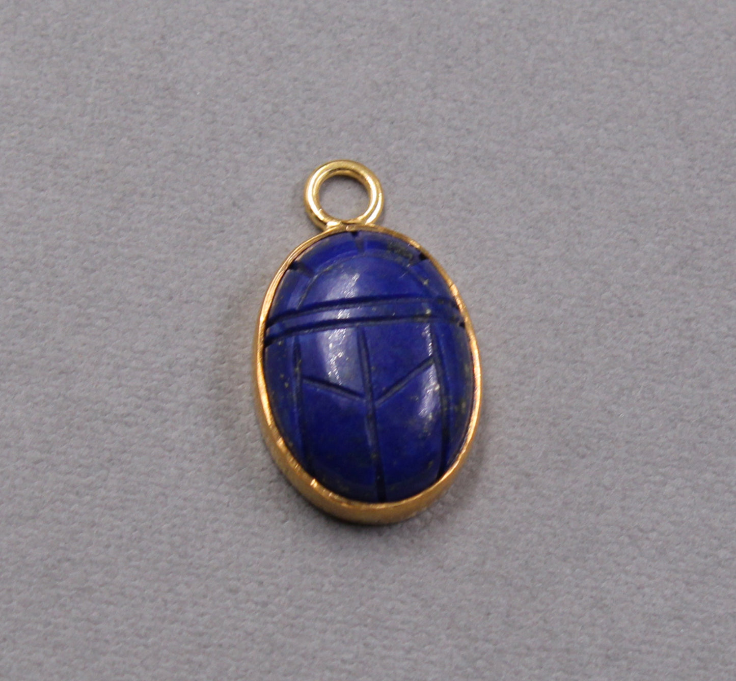 Sterling silverLapis Lazuli Scarab Pendant, 925 jewelry,Unisex Pendant,Christmas Gift for Aunt/Grandmother,Birthday Gift Pendant