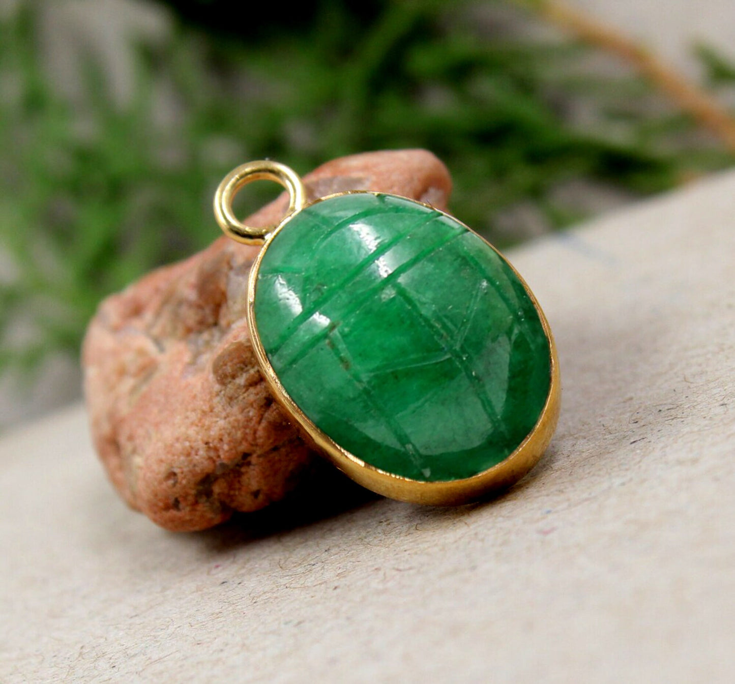 Sterling silverEmerald Scarab Pendant,925 jewelry,Unisex Pendant,Christmas Gift for Aunt/Grandmother,Birthday Gift Pendant