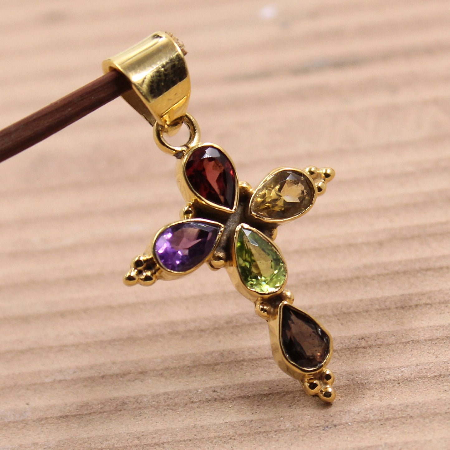 Cute Silver Cross Pendant,Gold Plated 925 Sterling Silver,Religious Jewelry,Gift at Baptism,Gift for First Communion,Gemstone Cross for Mom MayaStudio 5 out of 5 stars