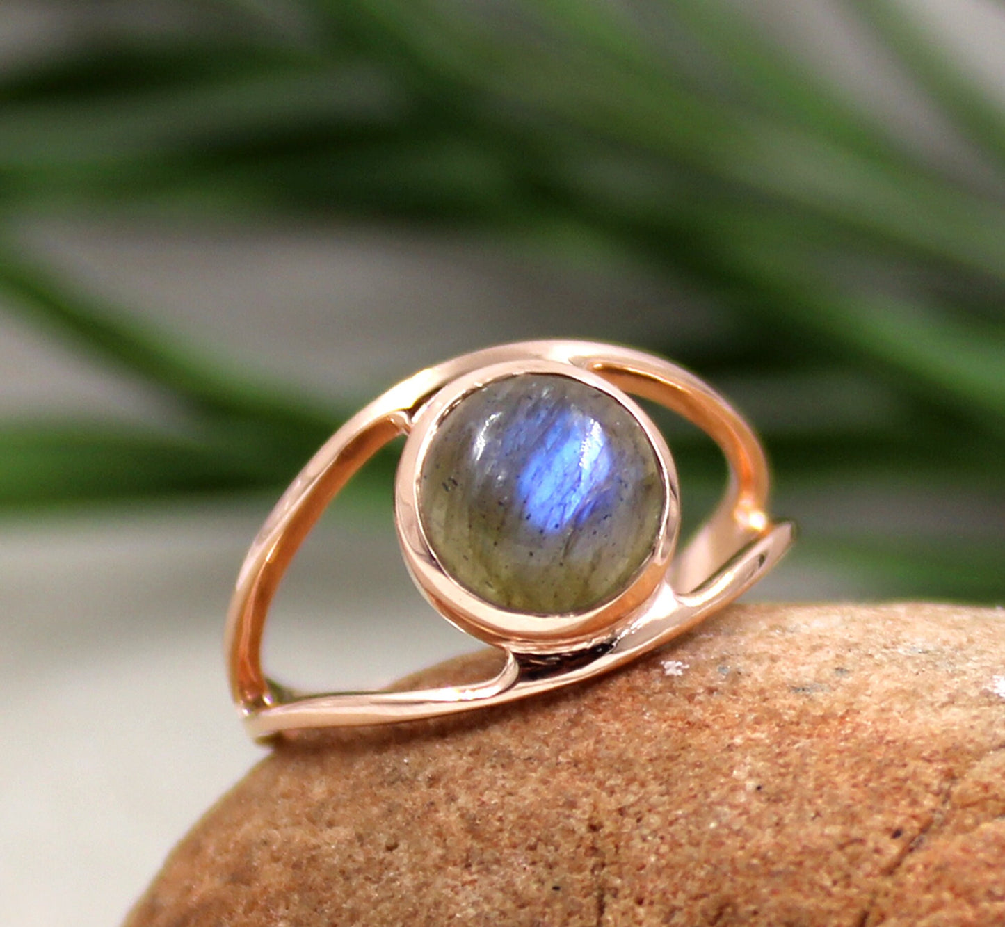 Solid 925 Sterling Silver Natural Gemstone Jewelry,Evil Eye Ring,Natural Gemstone Labradorite Ring,Birthday Gift,Daily Wear Ring Gift