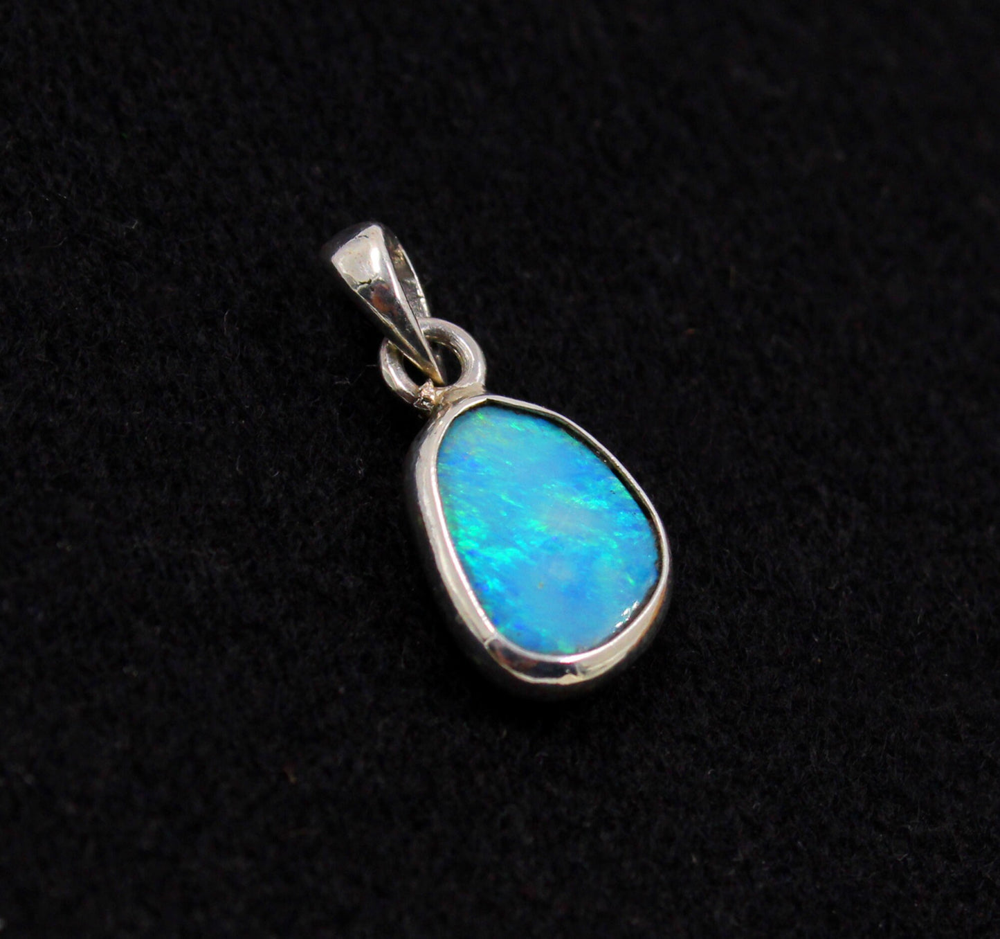 Australian Opal Doublet Pendant,Solid 925 Sterling Silver,Casual Wear Gemstone Jewelry,Valentine's Day Gift,Birthday Gift for your daughter