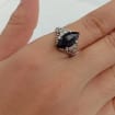 Red Garnet Ring,Filigree,oxidized Silver Ring,Solid 925 Sterling Silver Jewelry,Solitaire Engagement Ring,Anniversary Gift