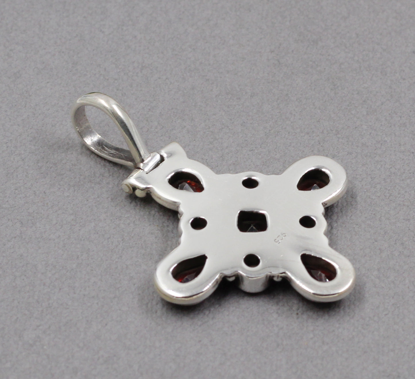 925 Sterling Silver Handmade Pendant, Garnet Gemstone Pendant,Anniversary Gift,Birthday Gift