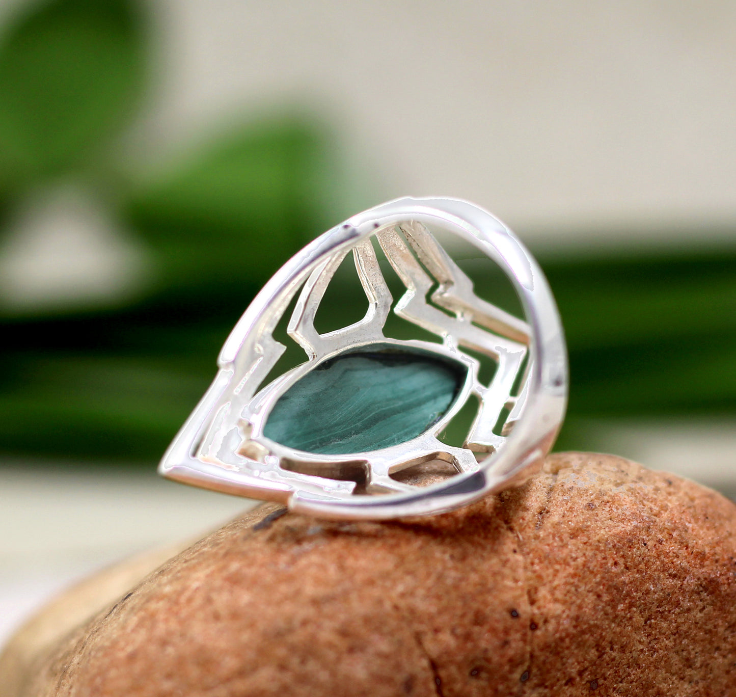 925 Sterling Silver Unisex Ring,Exclusive Malachite Ring,gemstone jewelry,Anniversary Gift,Healing Gemstone,Birthday Gift,Thanksgiving Gift