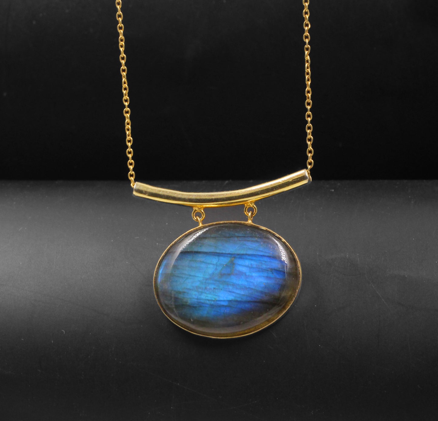 Solid 925 Sterling Silver Jewelry,Labradorite Oval Handmade Gift Necklace,Christmas Gift Labradorite Necklace,Partywear Labradorite Necklace