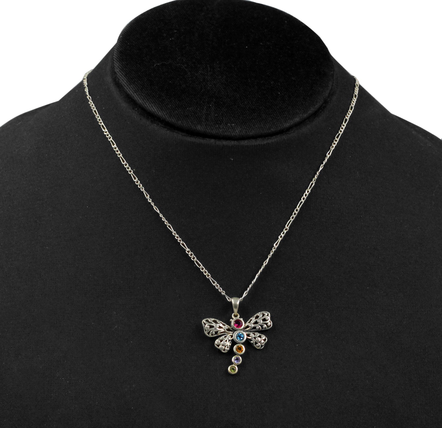 925 Sterling Silver Gemstone Jewelry,Dragonfly Silver Pendant,Butterfly Necklace,Wedding Gift,Graduation Gift For Daughter,Anniversary Gift