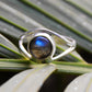 Solid 925 Sterling Silver Natural Gemstone Jewelry,Evil Eye Ring,Natural Gemstone Labradorite Ring,Birthday Gift,Daily Wear Ring Gift