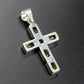 Silver Cross Pendant,Everyday Wear,Natural Gemstone Peridot,925 Sterling Silver Religious Jewelry,Christmas gift,Thanksgiving Gift,For Mom
