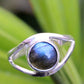Solid 925 Sterling Silver Natural Gemstone Jewelry,Evil Eye Ring,Natural Gemstone Labradorite Ring,Birthday Gift,Daily Wear Ring Gift