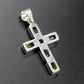 Silver Cross Pendant,Everyday Wear,Natural Gemstone Peridot,925 Sterling Silver Religious Jewelry,Christmas gift,Thanksgiving Gift,For Mom