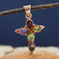Cute Silver Cross Pendant,Gold Plated 925 Sterling Silver,Religious Jewelry,Gift at Baptism,Gift for First Communion,Gemstone Cross for Mom MayaStudio 5 out of 5 stars