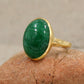 Sterling silverEmerald Scarab Ring,Gold Plated 925 jewelry,Unisex Ring,Christmas Gift for Aunt/Grandmother,Birthday Gift Present