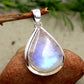 Sterling Silver Moonstone Pendant,925 Silver Gemstone Jewelry,Moonstone Pendant,Rainbow Moonstone,Anniversary Gift,Baby Shower Gift,For Mom,
