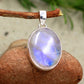 Sterling Silver Moonstone Pendant,925 Silver Gemstone Jewelry,Moonstone Pendant,Rainbow Moonstone,Anniversary Gift,Baby Shower Gift,For Mom,