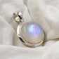 Sterling Silver Moonstone Pendant,925 Silver Gemstone Jewelry,Moonstone Pendant,Rainbow Moonstone,Anniversary Gift,Baby Shower Gift,For Mom,