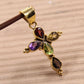 Cute Silver Cross Pendant,Gold Plated 925 Sterling Silver,Religious Jewelry,Gift at Baptism,Gift for First Communion,Gemstone Cross for Mom MayaStudio 5 out of 5 stars