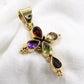 Cute Silver Cross Pendant,Gold Plated 925 Sterling Silver,Religious Jewelry,Gift at Baptism,Gift for First Communion,Gemstone Cross for Mom MayaStudio 5 out of 5 stars