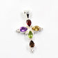 Cute Silver Cross Pendant,Gold Plated 925 Sterling Silver,Religious Jewelry,Gift at Baptism,Gift for First Communion,Gemstone Cross for Mom MayaStudio 5 out of 5 stars
