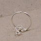 Sterling silverFunky Musical Note Ring,925 Adjustable Ring,Natural Gemstone,Garnet Daughter's Birthday Ring,Light Weight Ring girl jewelry