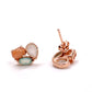 Funky Studs,Peach Moonstone & other Gemstone Earring,3 Gemstone Earring,Light Weight.,925 Sterling Silver,Gemstone Jewelry,Valentine Gift,