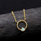 Silver Necklace,Gold Plated Opal Dainty Pendant Neckalce,925 Sterling Silver,Handmade jewelry,Office Wear Jewelry,Birthday Gift For Daughter