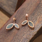 Solid 925 Sterling Silver Jewelry,Genuine Aqua Chalcedony Stud Earring,Leaf Stud Earring,Lovely Chalcedony Stud Earring,Small Stud Earring