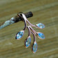 Nature inspired Leaf Pendant,Sterling 925 Silver Gemstone Pendant,Natural,Genuine Blue Topaz/Garnet/ Peridot,Amethyst,Anniversary Gift,