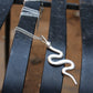 Silver Snake Pendant,Solid 925 Sterling Silver Good luck Gift Necklace,Symbolic Divinity Serpent Jewelry,Unisex Birth Day Jewelry,