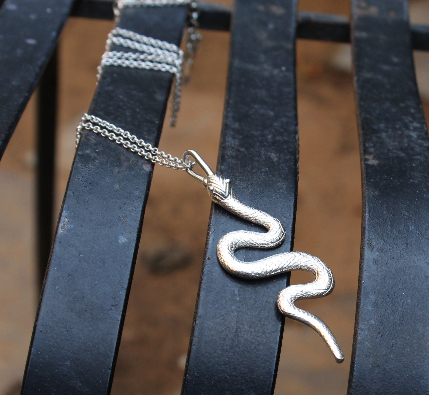 Silver Snake Pendant,Solid 925 Sterling Silver Good luck Gift Necklace,Symbolic Divinity Serpent Jewelry,Unisex Birth Day Jewelry,
