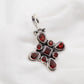 925 Sterling Silver Handmade Pendant, Garnet Gemstone Pendant,Anniversary Gift,Birthday Gift
