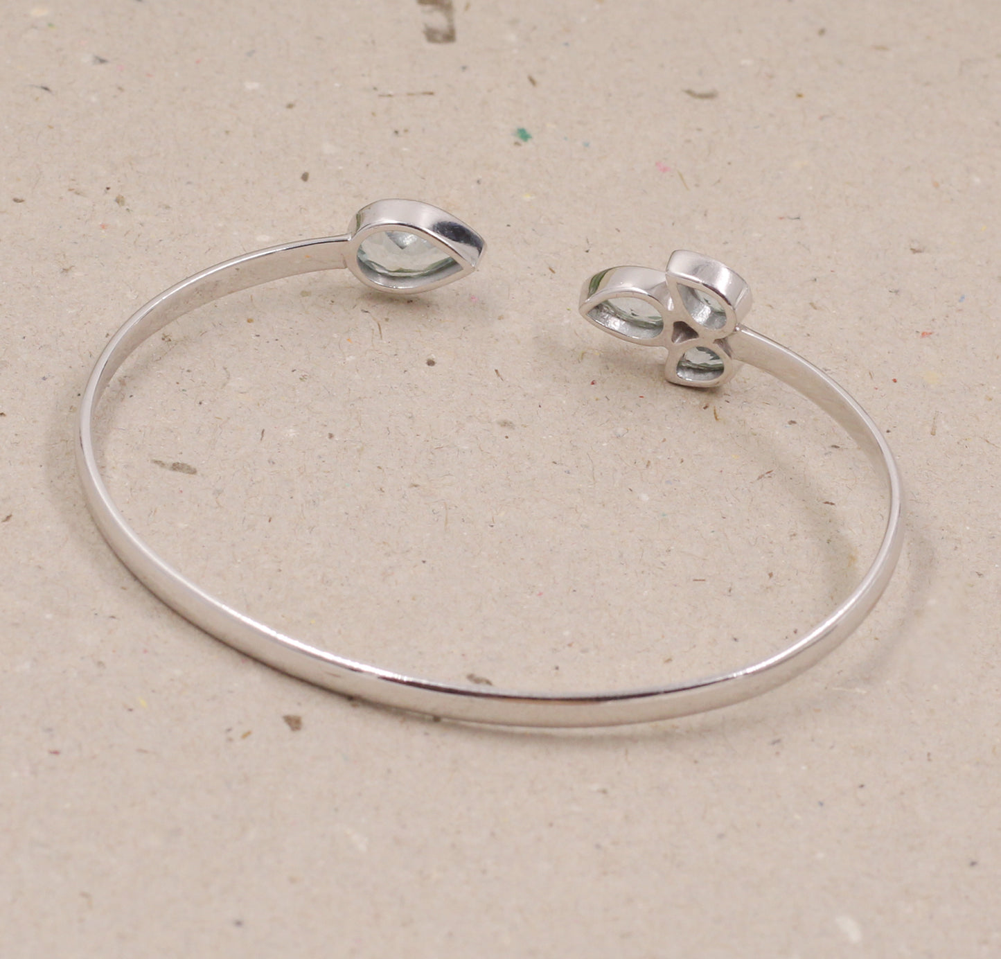 Solid 925 Silver Handmade Jewelry,Front Open Sky Blue Topaz Cuff Bracelet,Adjustable Cuff Bracelet,Anniversary Gift,Christmas Present