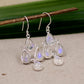 Blue Fire Moonstone Chandelier Earring,Dangler Earrings,Solid 925 Sterling Silver Jewelry,Gift For Girl Friend,Aqua Blue Party Earring