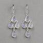 Blue Fire Moonstone Chandelier Earring,Dangler Earrings,Solid 925 Sterling Silver Jewelry,Gift For Girl Friend,Aqua Blue Party Earring
