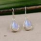 Solid 925 Sterling Silver Jewelry,Moonstone Earring,Handmade Earring,Drop Dangle Earring,Beautiful Cabochon Stone Earring Birthday Earring