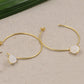 Dangling Oval Moonstone in Gold Plated 925 Silver Hoops,handmade Sliver Jewelry,Bridal Shower gift,Anniversary Gift Earrings,Birthday Gift