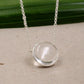 Solid 925 Sterling Silver Handmade Jewelry,Exclusive 18 mm Crystal Quartz Necklace,Healing Quartz for Mom's Birthday Anniversary Gift