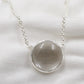 Solid 925 Sterling Silver Handmade Jewelry,Exclusive 18 mm Crystal Quartz Necklace,Healing Quartz for Mom's Birthday Anniversary Gift