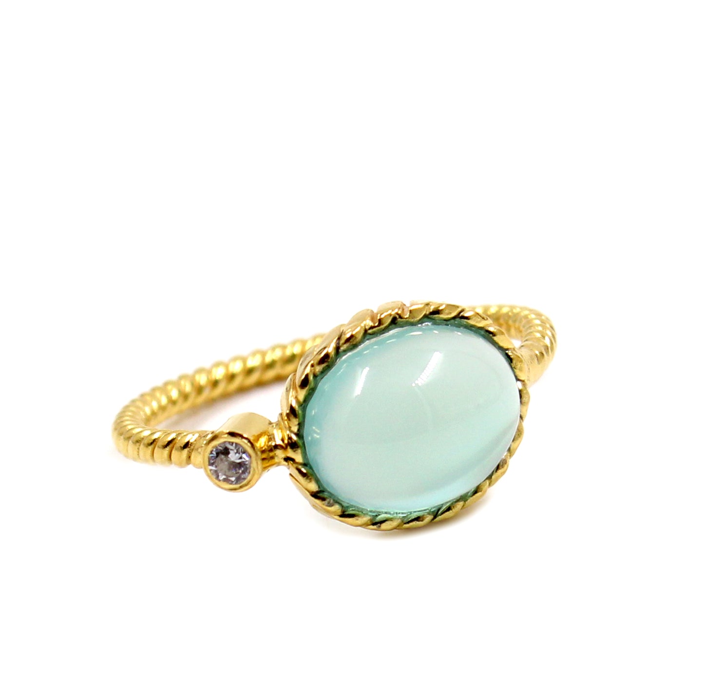 Aqua Chalcedony Ring,Handmade Ring,Oval Ring,Solid 925 Sterling Silver Jewelry,Anniversary Gift Ring,Birthday Gift ring