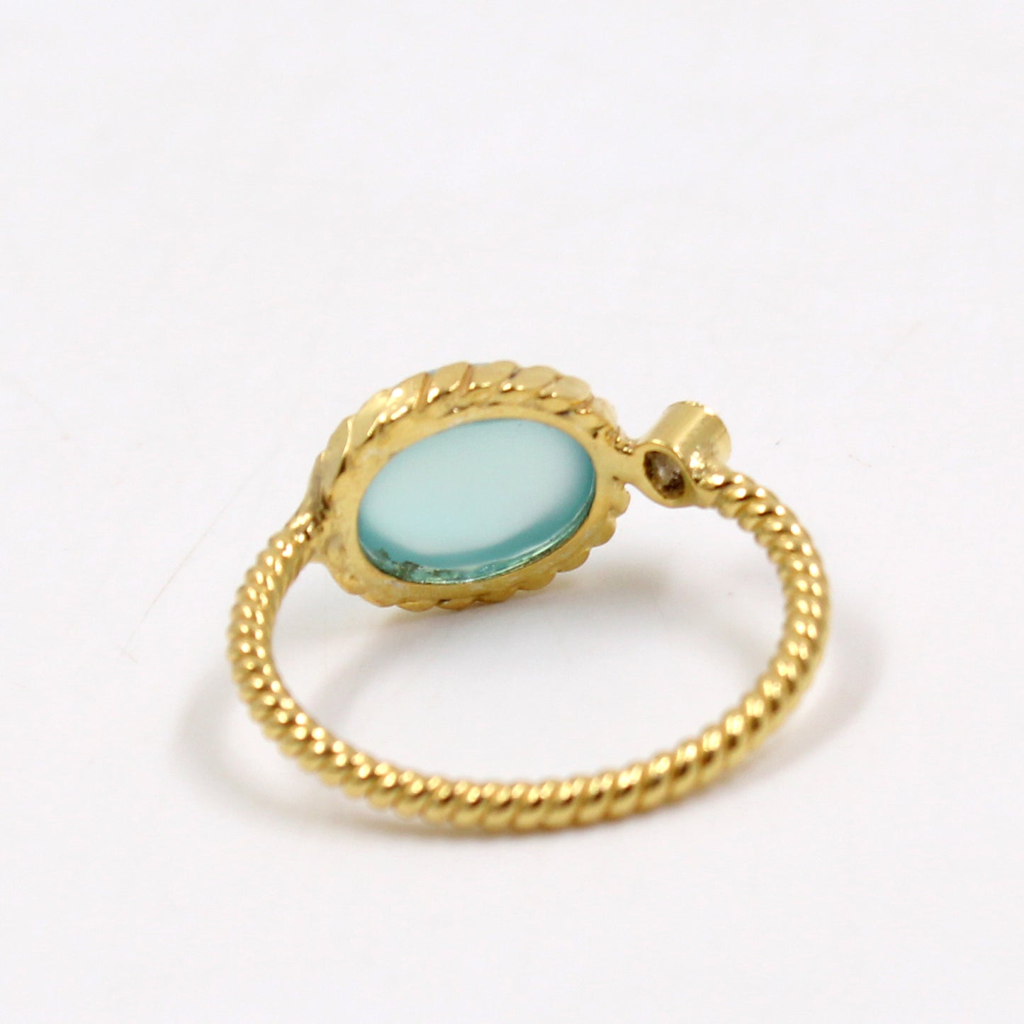 Aqua Chalcedony Ring,Handmade Ring,Oval Ring,Solid 925 Sterling Silver Jewelry,Anniversary Gift Ring,Birthday Gift ring