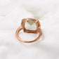 Green Amethyst Ring,Cushion Ring,Engagement Ring,Solid 925 Sterling Silver Jewelry,Wedding Gift Ring
