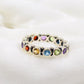 Eternity band,Chakra Gemstone,Infinity Ring,Wedding Jewelry,Engagement Ring,Anniversary gift,solid sterling 925 silver jewelry