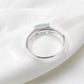 Solitaire Baguette Blue Topaz Ring,Natural Gemstone 925 Sterling Silver Handmade Jewelry,Anniversary Ring,Birthday Gift,Proposal Ring