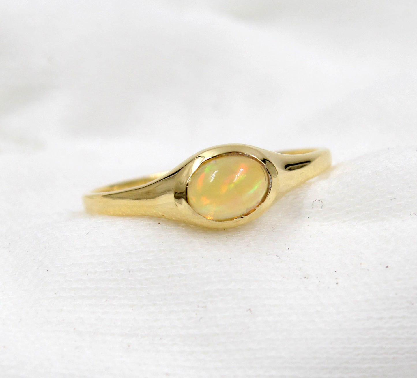 Flattering Ethiopain Opal Ring,Gold Plated,925 Sterling Silver Classic Jewelry,Valentine Gift Ring,Promise Ring,Natural Gemstone Jewelry