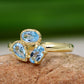 Stunning Swiss Blue Topaz Three-Stone Ring in Solid 925 Sterling Silver – A Perfect Gift For Your Woman| Hypoallergenic Jewelry For Her