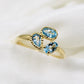 Stunning Swiss Blue Topaz Three-Stone Ring in Solid 925 Sterling Silver – A Perfect Gift For Your Woman| Hypoallergenic Jewelry For Her