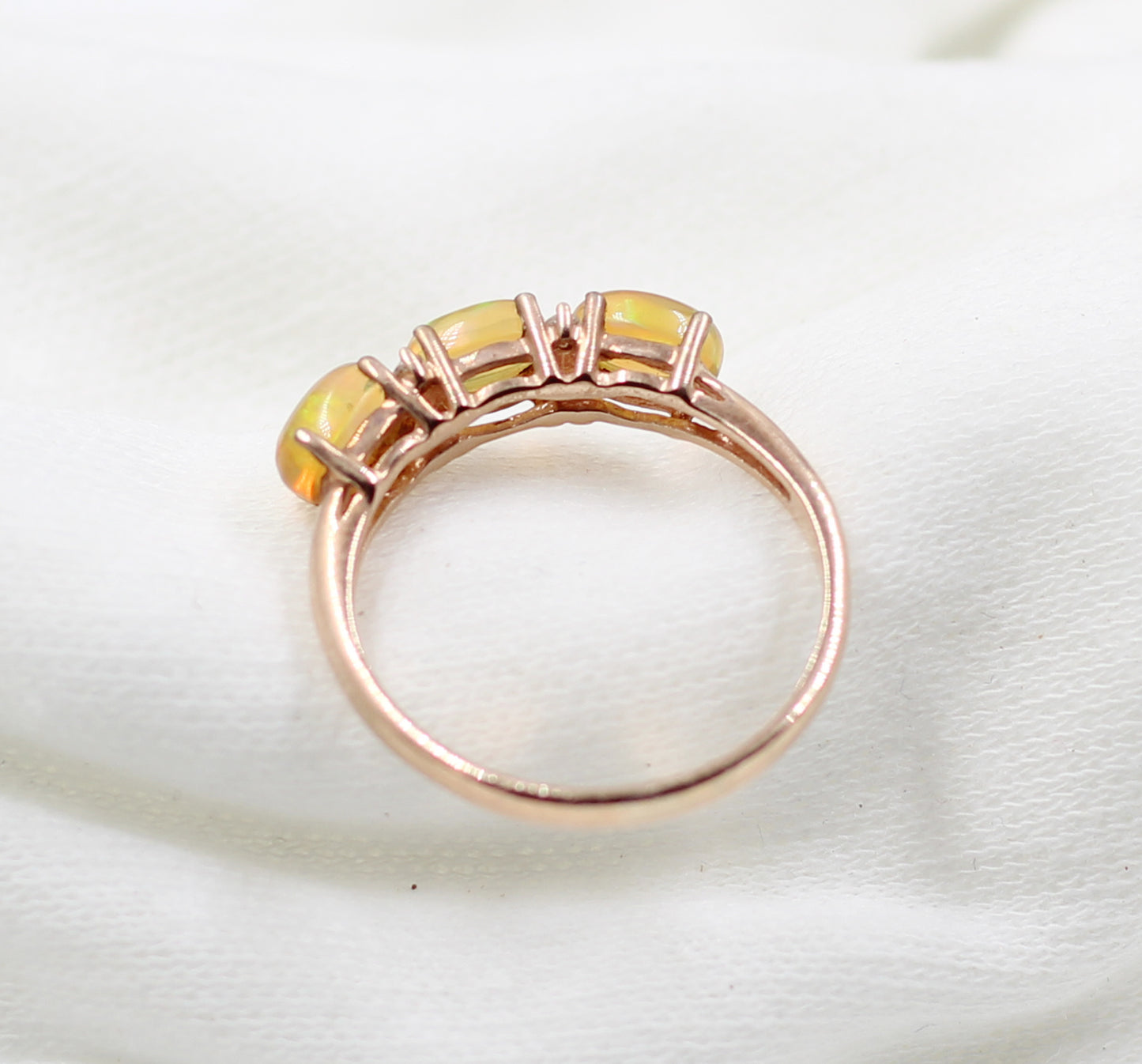 Ethiopian Opal Gemstone Ring,Oval Ring,Three Stone Ring,Solid 925 Sterling Silver Jewelry,Wedding Gift Ring,Engagement Ring