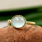 Aqua Chalcedony Ring,Handmade Ring,Oval Ring,Solid 925 Sterling Silver Jewelry,Anniversary Gift Ring,Birthday Gift ring